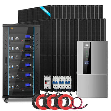 11.4KW Hybrid Solar Kit 48V Split Phase 30.72kWh Lithium Battery + 28 x 450W Solar Panels UL1741 Certified, Off-Grid & Grid-Tied Read
