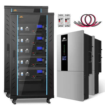 11.4KW Hybrid Solar Kit 48V Split Phase  51.2kWh Lithium Battery + 36 x 450W Solar Panels UL1741 Certified, Off-Grid & Grid-Tied Ready