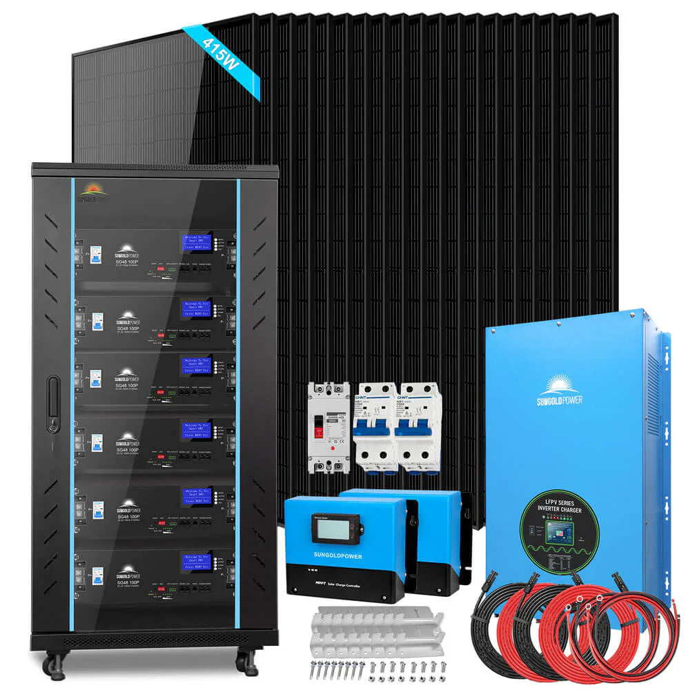 Off-Grid Solar Kits – 12kW / 15kW / 18kW Split Phase, 48V LiFePO₄ Battery, 415W Panels (SGR Series)
