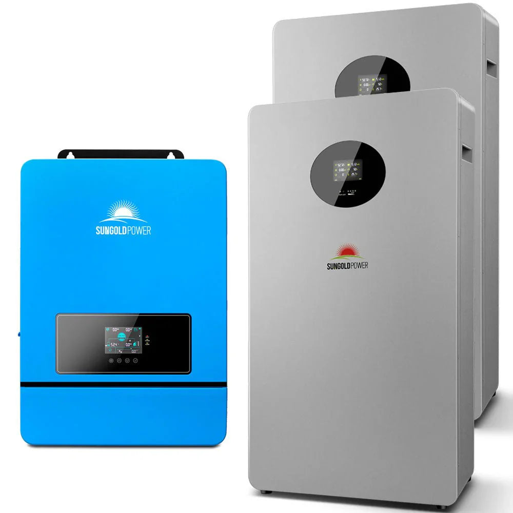 8000W 48V Split Phase Pure Sine Wave Inverter Charger Solar Ready, UL1741, Off-Grid + Battery Bundles