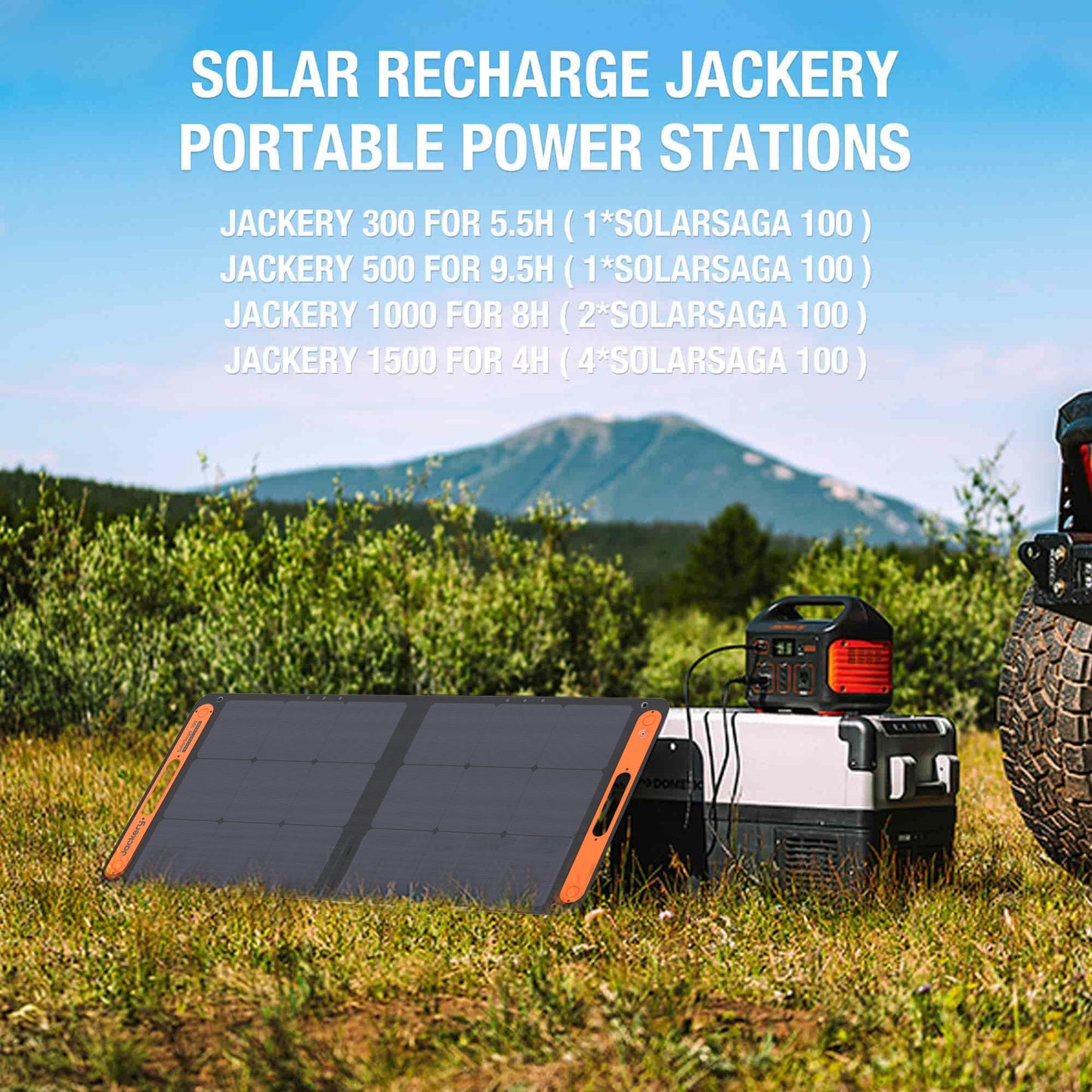 Jackery SolarSaga 100W Add-On Foldable Bifacial Solar Panel