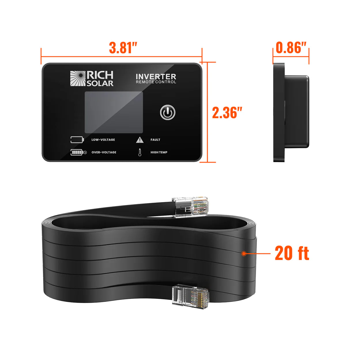 Inverter Remote Control with Smart LCD Display – Exclusive for Nova Pure Series