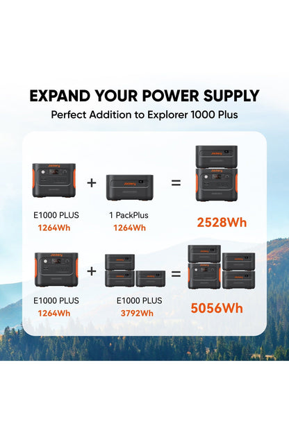 Jackery Battery Pack 1000 Plus – 1264Wh Expansion Battery for Explorer 1000 Plus