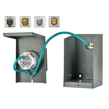 Nature's Generator 30A Power Inlet Box – Outdoor Generator Connection for Transfer Switches