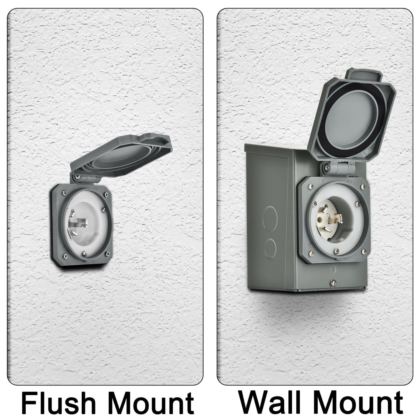 Nature’s Generator 50A Power Inlet Box – Outdoor Generator Interface for Transfer Switches