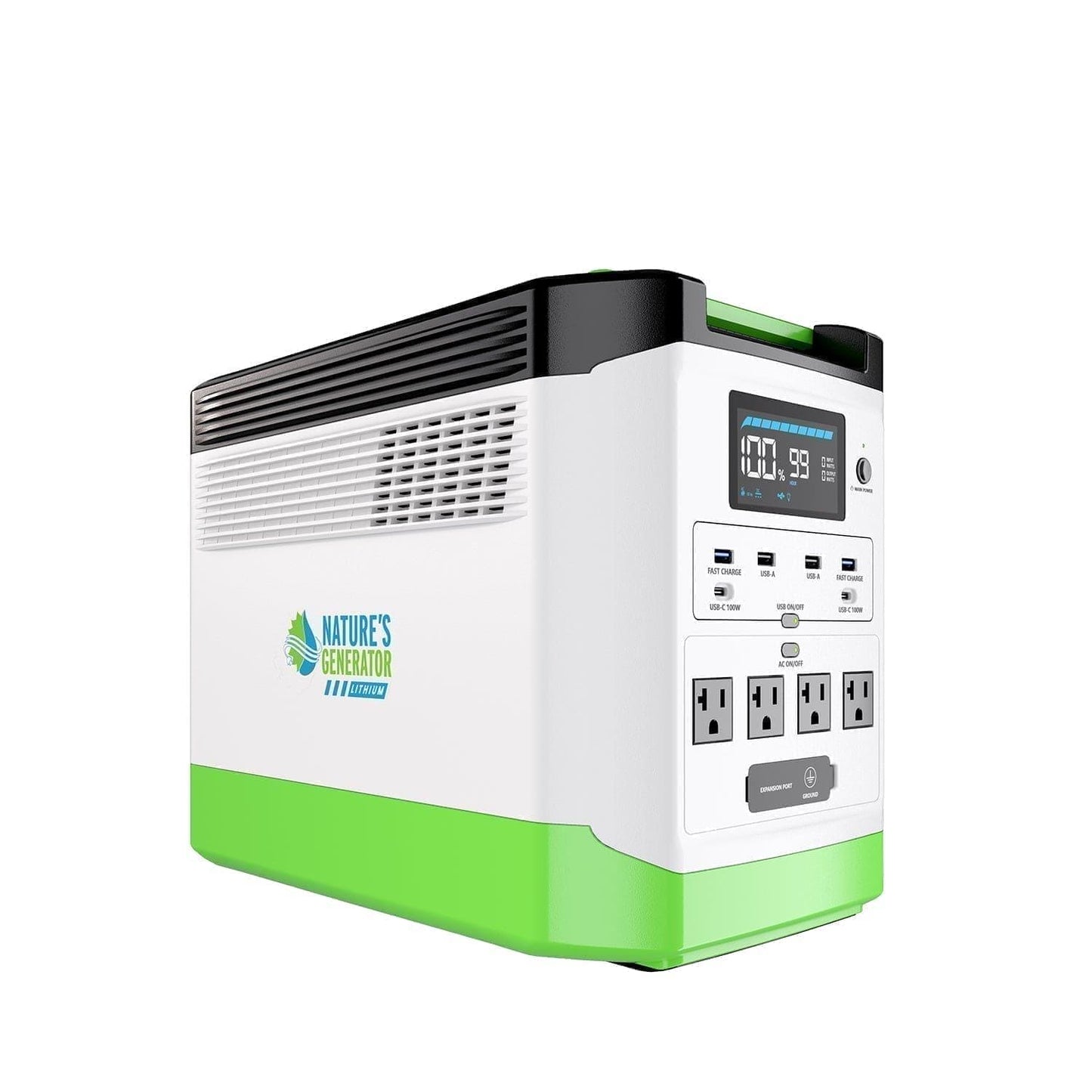 Nature’s Generator Lithium 1800 Power Station, 1800W Solar Generator with LiFePO₄ Battery