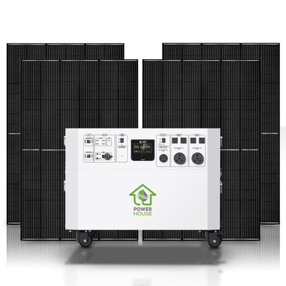 Nature’s Generator Powerhouse Gold Plus System – 7200W Solar Generator Kit with 4 Panels & Transfer Switch