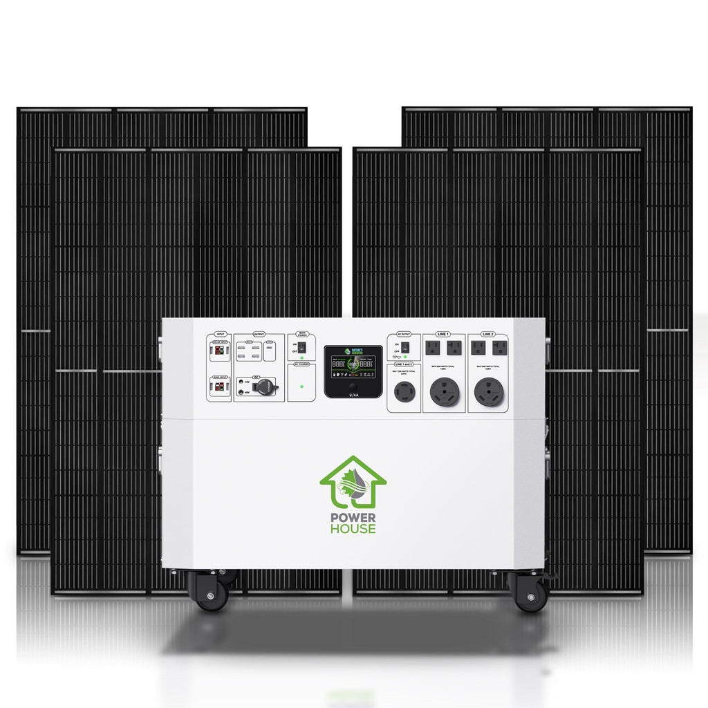 Nature’s Generator Powerhouse Gold System – 7200W Solar Generator Kit with 2 Panels & Transfer Switch