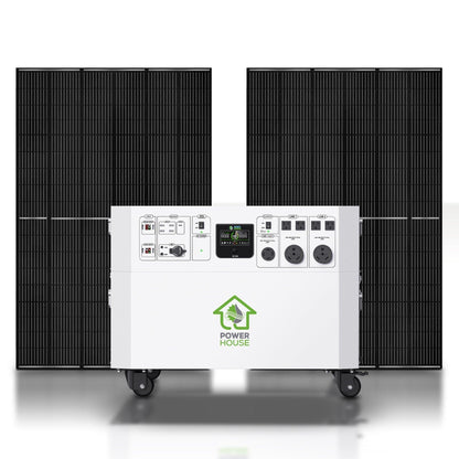 Nature’s Generator Powerhouse Gold System – 7200W Solar Generator Kit with 2 Panels & Transfer Switch