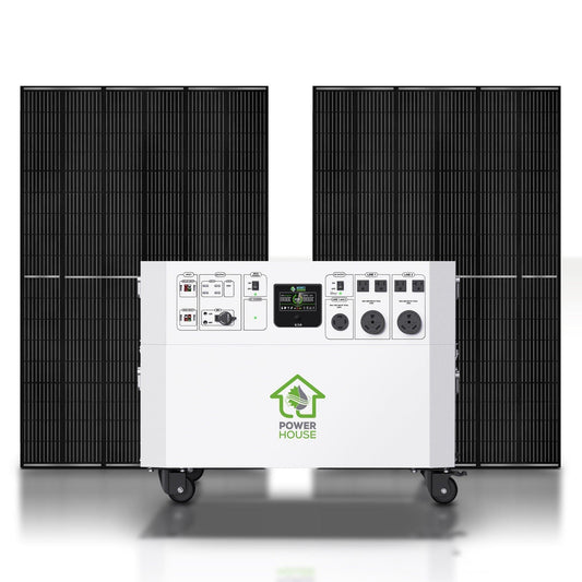 Nature’s Generator Powerhouse Gold System – 7200W Solar Generator Kit with 2 Panels & Transfer Switch