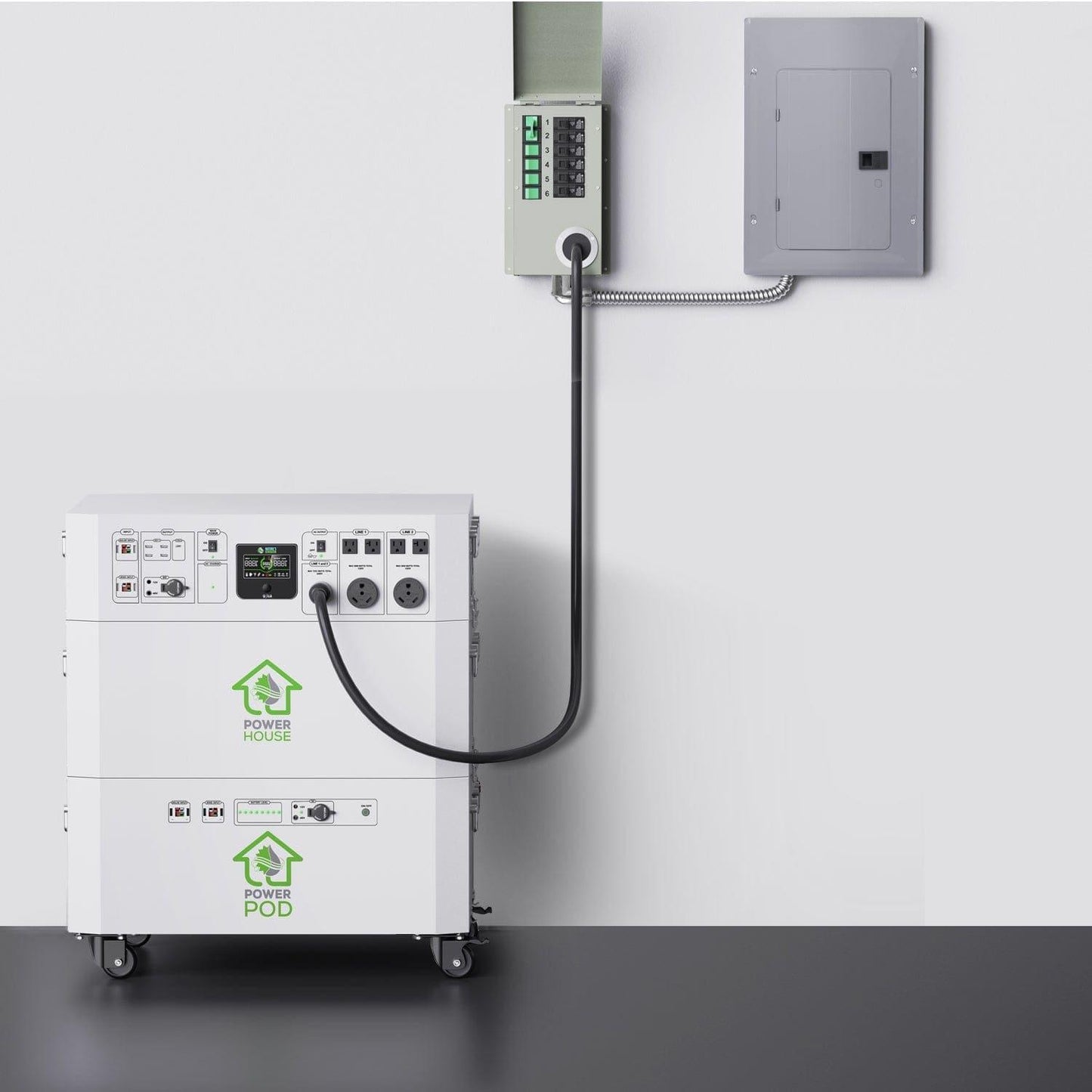 Nature’s Generator Powerhouse Platinum Plus PE System – 7200W Solar Generator Kit with 6 Panels & PE Transfer Switch