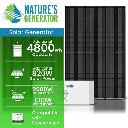 Nature’s Generator Powerhouse Power Addition – Expandable Battery Module for Backup & Off-Grid Systems