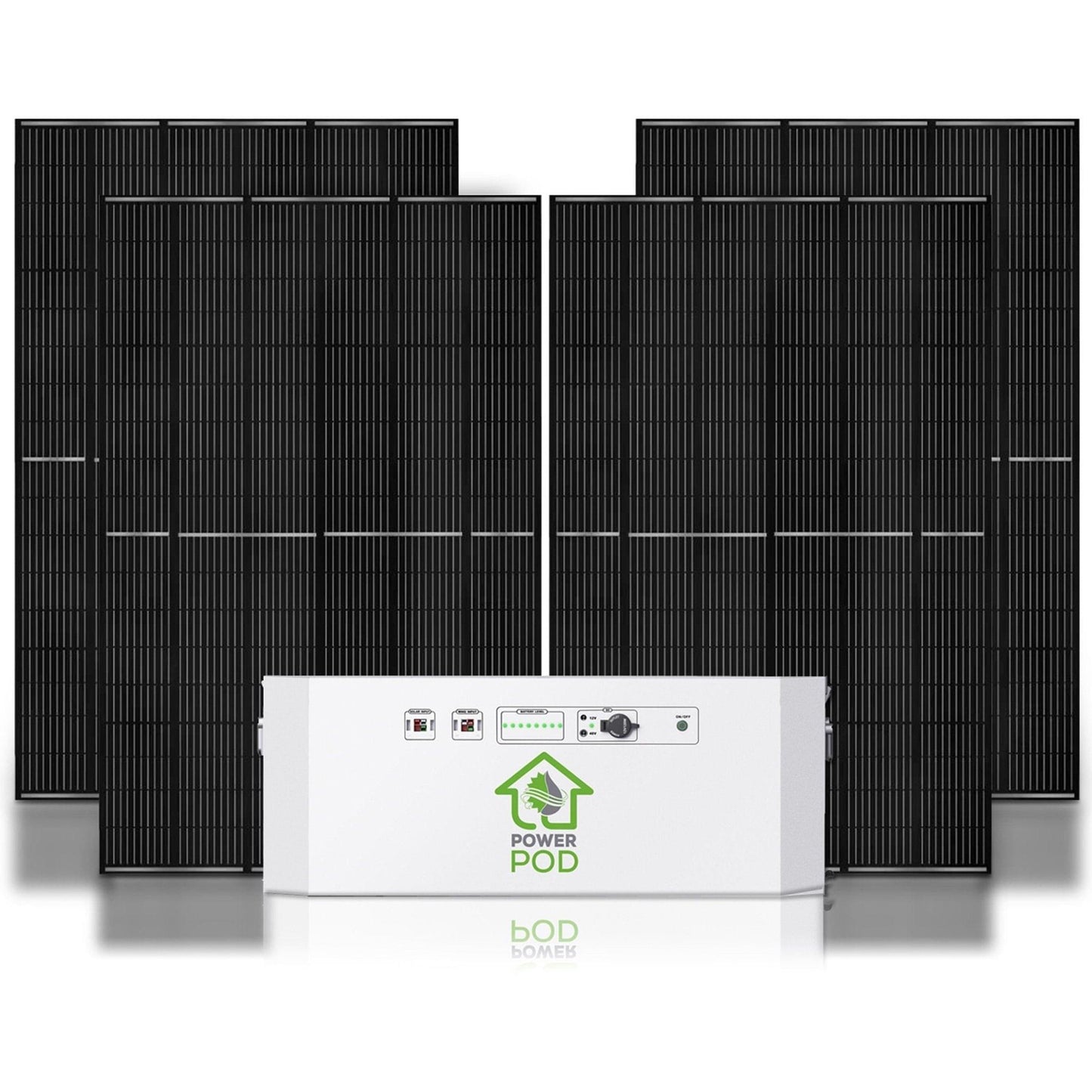 Nature’s Generator Powerhouse Power Addition Plus – 4800Wh AGM Battery Expansion Pod with Solar Panel