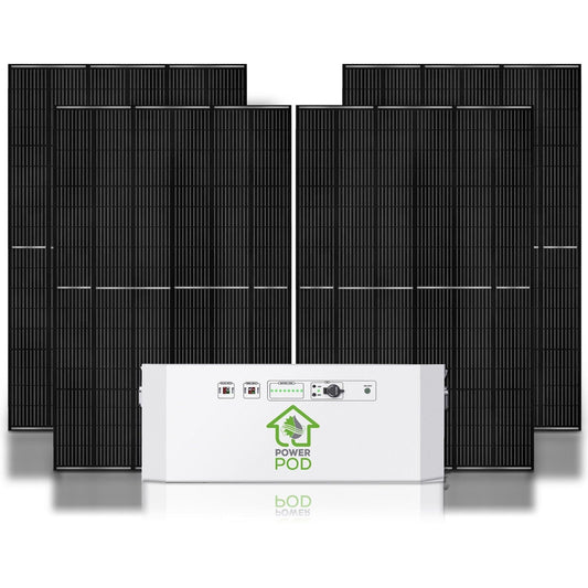 Nature’s Generator Powerhouse Power Addition Plus – 4800Wh AGM Battery Expansion Pod with Solar Panel
