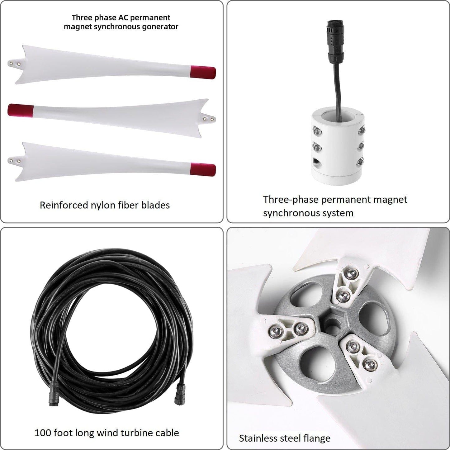Nature’s Generator Powerhouse Wind Turbine – 24V Off-Grid Charging Solution with Mounting Kit