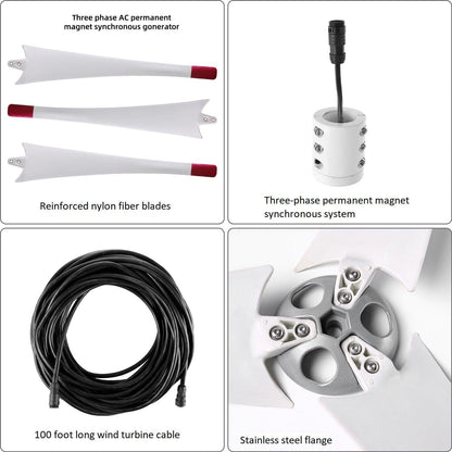 Nature’s Generator Powerhouse Wind Turbine – 24V Off-Grid Charging Solution with Mounting Kit