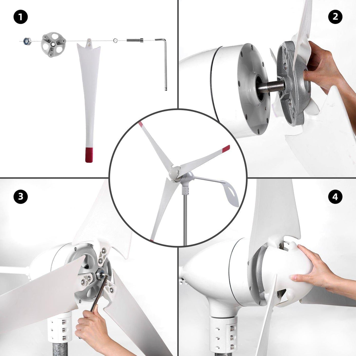 Nature’s Generator Powerhouse Wind Turbine – 24V Off-Grid Charging Solution with Mounting Kit