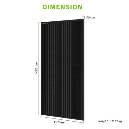 ROCKSOLAR 1320W 24V Rigid Solar Panel Kit – High-Efficiency Off-Grid Starter System