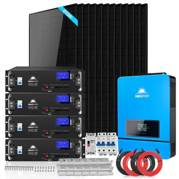 SungoldPower Off-Grid Solar Kit 8000W 48VDC Split Phase with 20.48KWH LiFePO4 Battery and 12 × 415W Solar Panels