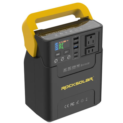 ROCKSOLAR Adventurer 100W 133Wh Portable Power Station – Lightweight Backup for Camping & Mobile Devices