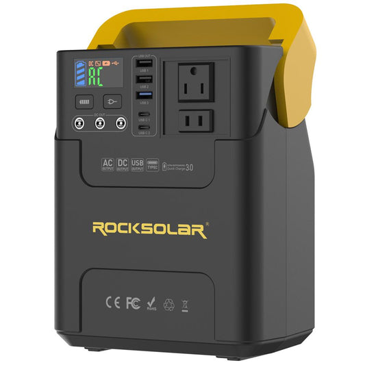 ROCKSOLAR Adventurer 100W 133Wh Portable Power Station – Lightweight Backup for Camping & Mobile Devices